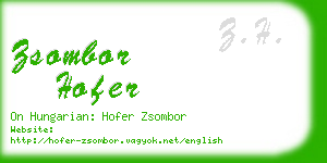 zsombor hofer business card